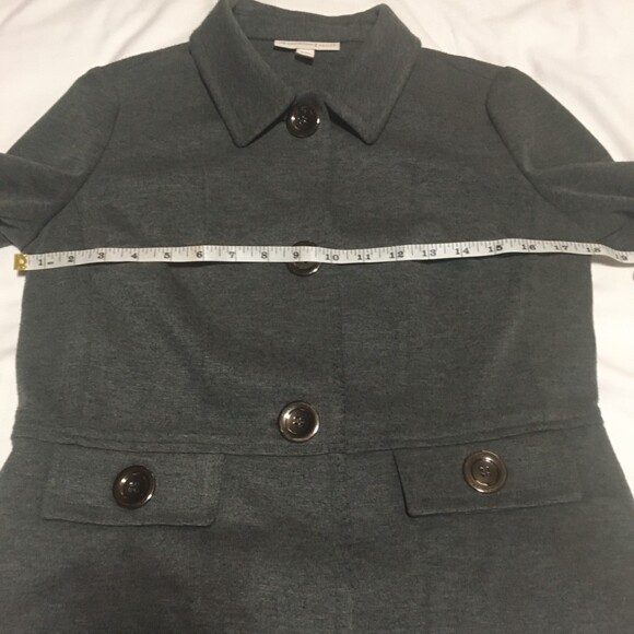 ✨️4 For $20✨️ jacket Womens Small petite gray 3 button jersey knit Career Preppy - Picture 4 of 6